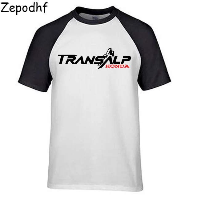 Летняя короткая футболка Мужская хлопковая футболка Honda Transalp стиль 650 XL700V печать футболка для любителей мотоциклов футболки - Цвет: 1