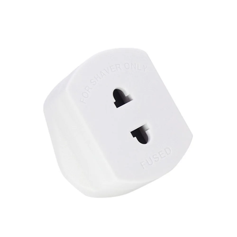AC Power Adapter Shaver Plug Adaptor Shaving Toothbrush Adapter Epilators Bathroom UK To 2 Pin 3Adaptor-White&xs