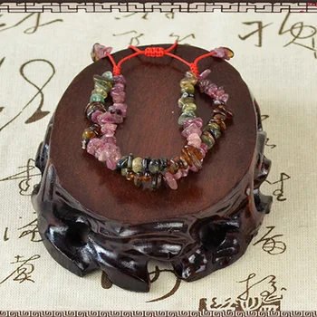 

Light-up Natural tourmaline gravel multi-layer multi-layer pure hand-woven
