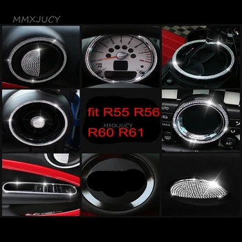 

R Series Door Handle Interior Knob Center Console Outlet Zinc Alloy Rhinestone Stickers for MINI Cooper R55 R56 R60 R61