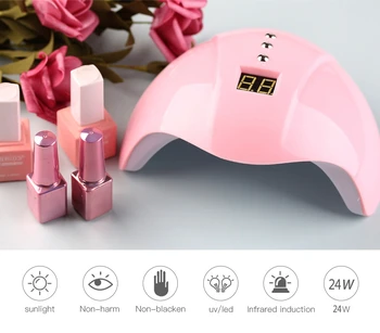

CHUNSHU Nail Lamp 24W for All Types nail gels USB charging Smart Timing UV LED LAMP For Manicure LCD Display Nail Art Tools
