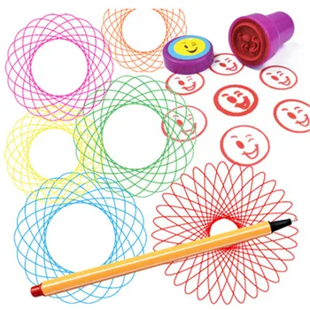 

6Pcs/Set Baby Spirograph Drawing Toys Set Interlocking Gears Wheel Painting Stamp for Child Creative Educational Spirographs Toy