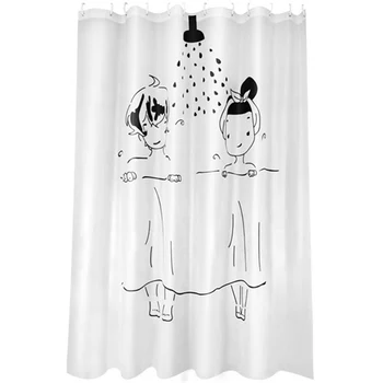 

HOT SALE Men/Women Shower Illustration Waterproof Shower Curtain Toilet Partition Curtain Bathroom Curtain