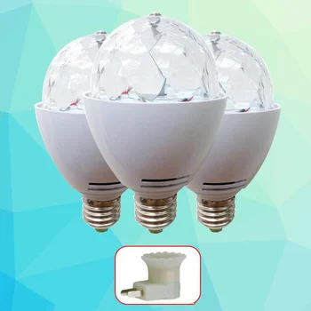 

1Pc RGB Light Lamp Bulb Smart Colorful Rotating RGB Light LED Light Bulb for Party Disco DJ