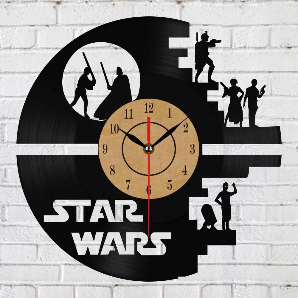 Europe And America Fashion Vinyl Wall Clock Creative Wall Clock Living Room Library Decoration Vinyl Clock