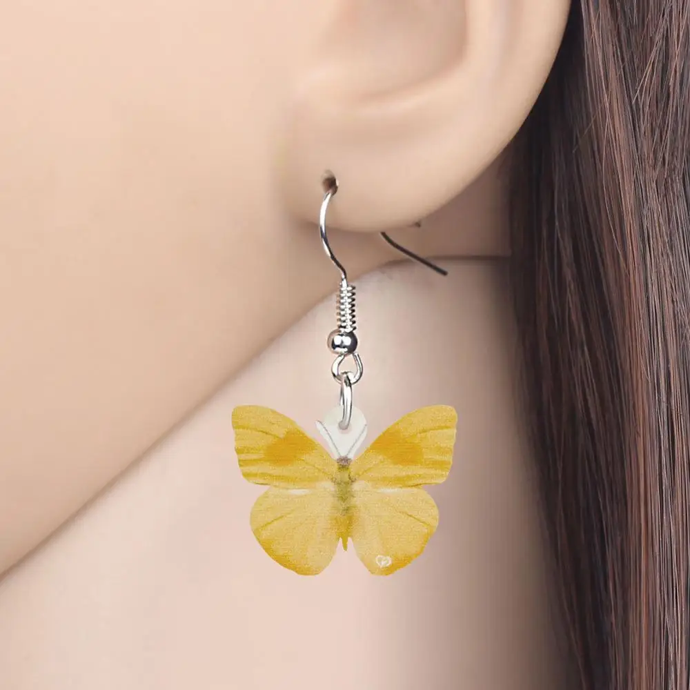 Diamond Butterfly Earrings Yellow Gold - J. LUU