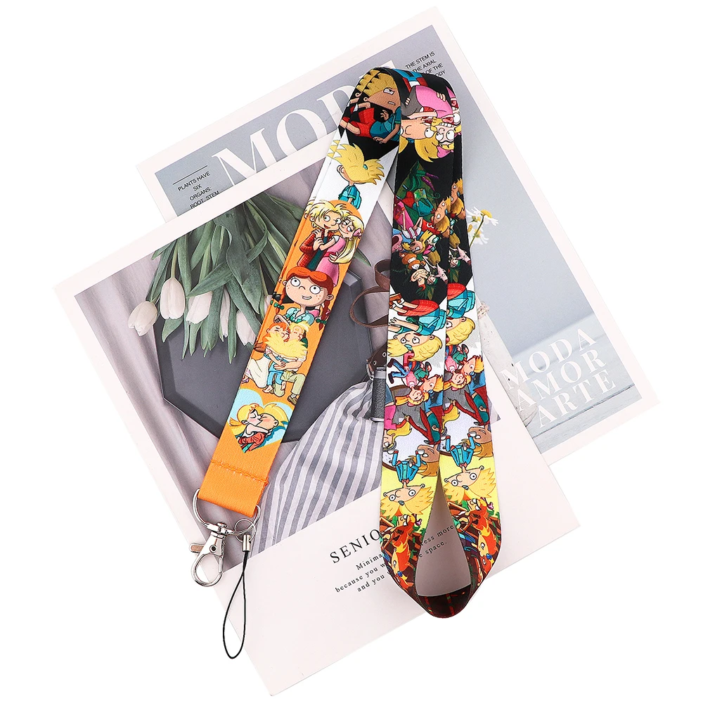 

Flyingbee High Quality Cartoon Boy And Friend Key Chain Lanyard Gifts For Child Students Phone USB Badge Holder Necklace X2126