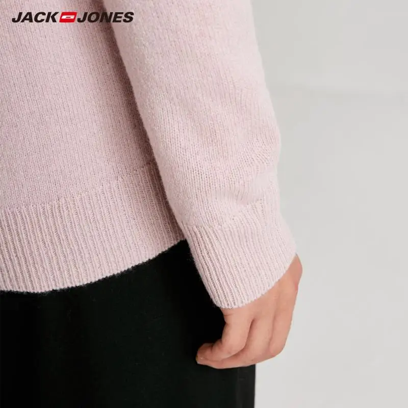 JackJones мужской однотонный шерстяной свитер пуловер Топ Мужская одежда 218424507