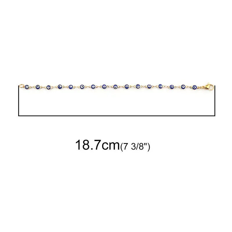Fashion Stainless Steel Bracelets Blue Red Evil Eye Enamel Bead Bracelet for Women Lucky Turkish eye Jewelry Gifts bracelet jewelry
