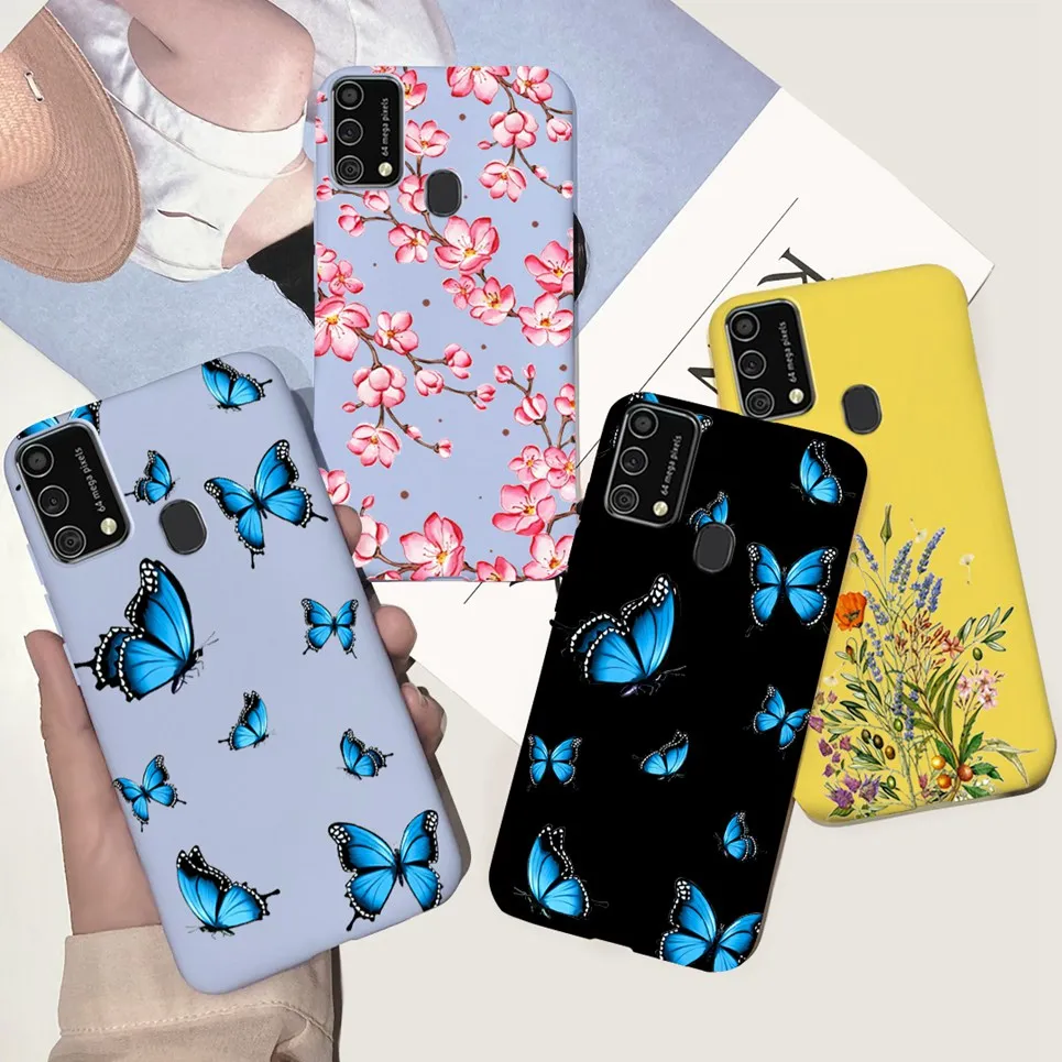 Butterfly Bee Back Shell Per Samsung Galaxy F41 A41 Custodia Candy Custodia Sottile Colorata Coque Fundas Fiori Samsung A41 A415F A 41