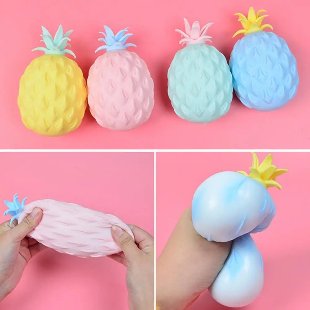 New Anti Stress Fun Soft Pineapple Ball Stress Reliever Toy Children Adult  Fidget Squishy Antistress Creativity