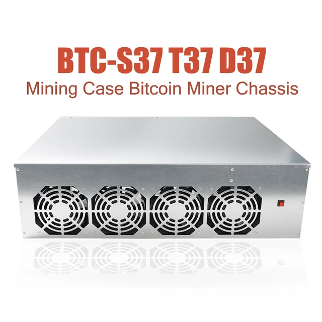 BTC S37 D37 T37 Mining Case Bitcoin Crypto Miner Chassis 8 GPU Low Power Motherboard with 4 Fan 8GB RAM mSATA SSD Ethereum Miner 1