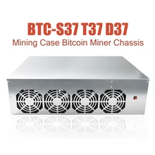 Crcs de minerí BTC S37 D37 T37, chsis de minero Bitcoin Crypto, plc bse de 8 GPU de bj potenci con 4 ventildores, 8GB de RAM, mSATA SSD Ethereum Miner|Conectores y cbles de ordendor|  