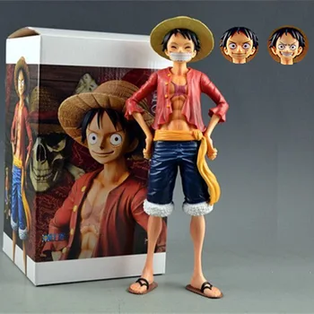 

28cm One Piece figurine Monkey D Luffy Change face figure Standing ver. PVC Action Figure Collection Model Toys doll for kids