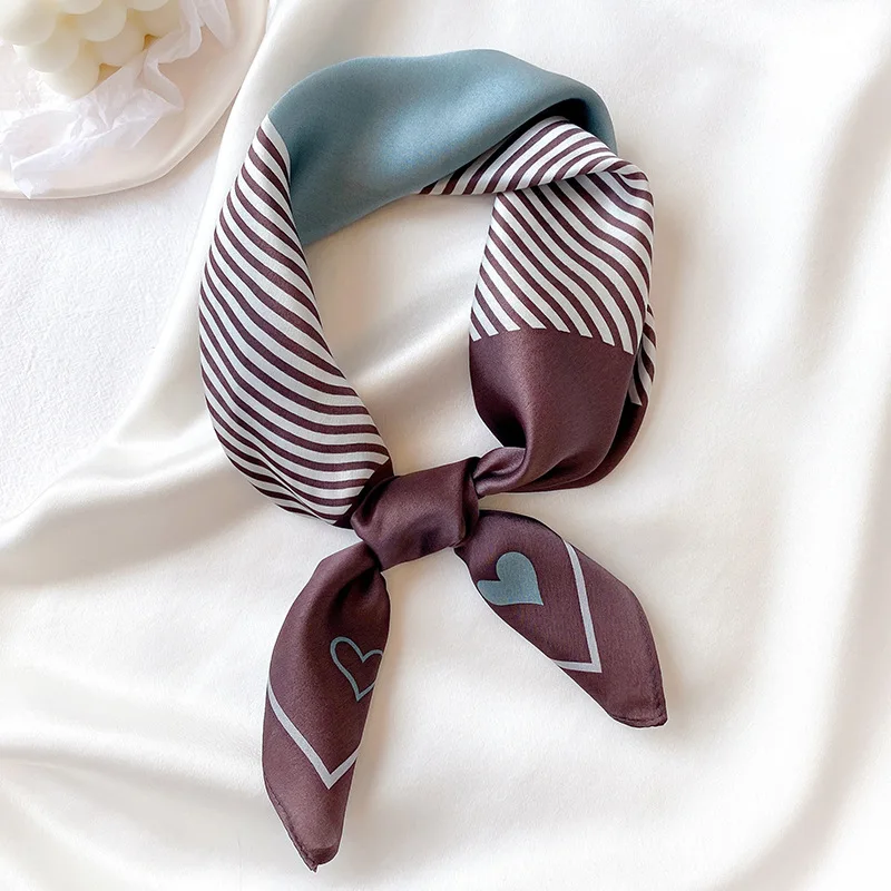 

KOI LEAPING New fashion 100% silk scarf for ladies love lattice printing scarf headscarf Variety professional shawl