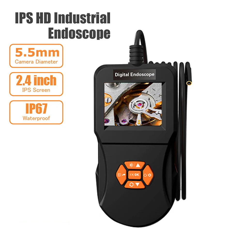 New endoscopic camera 5.5 mm lens HD LCD screen 3M 5M surveillance camera professional automatic inspection of the borescope