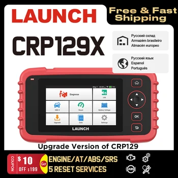 

Launch CRP129 X431 CRP129X Creader VIII 8 Code Reader OBDII Diagnostic Tool OBD2 Scanner ENG AT ABS SRS EPB SAS OIL Service EOBD