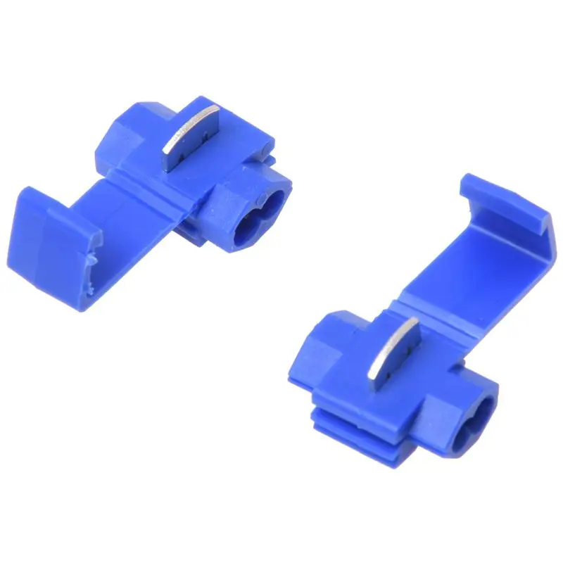 

100x Blue Lock Wire Connectors Quick Splice Terminals Crimp Electrical