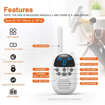 

2PCS Walkie Talkies 15 Miles Long Range Kids Toys Handheld Walkie Talkies 9 Channels Radio Communicator for Outdoor Adventure Ga