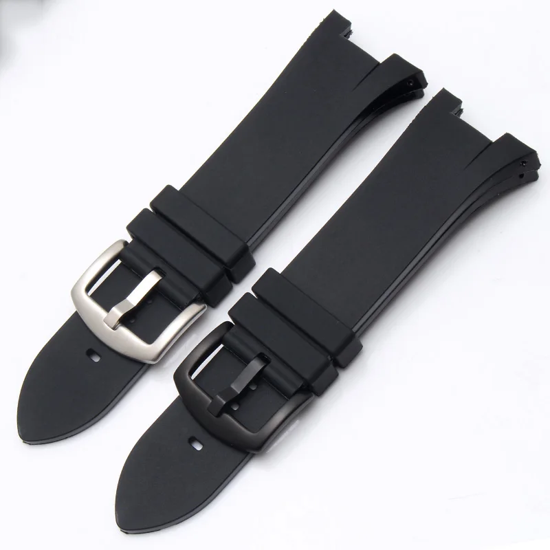 

silicone watchband for AX1803|1802|1050 Waterproof silicone strap black red wristband 31*14mm