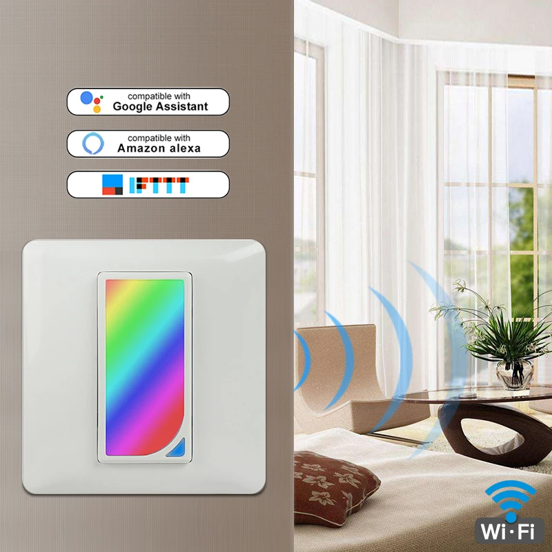 Wifi настенный светодиодный RGB сцена света дистанционный переключатель освещения 1200 цветов RGB сцена света изменение цвета дистанционное управление для Amazon Alexa