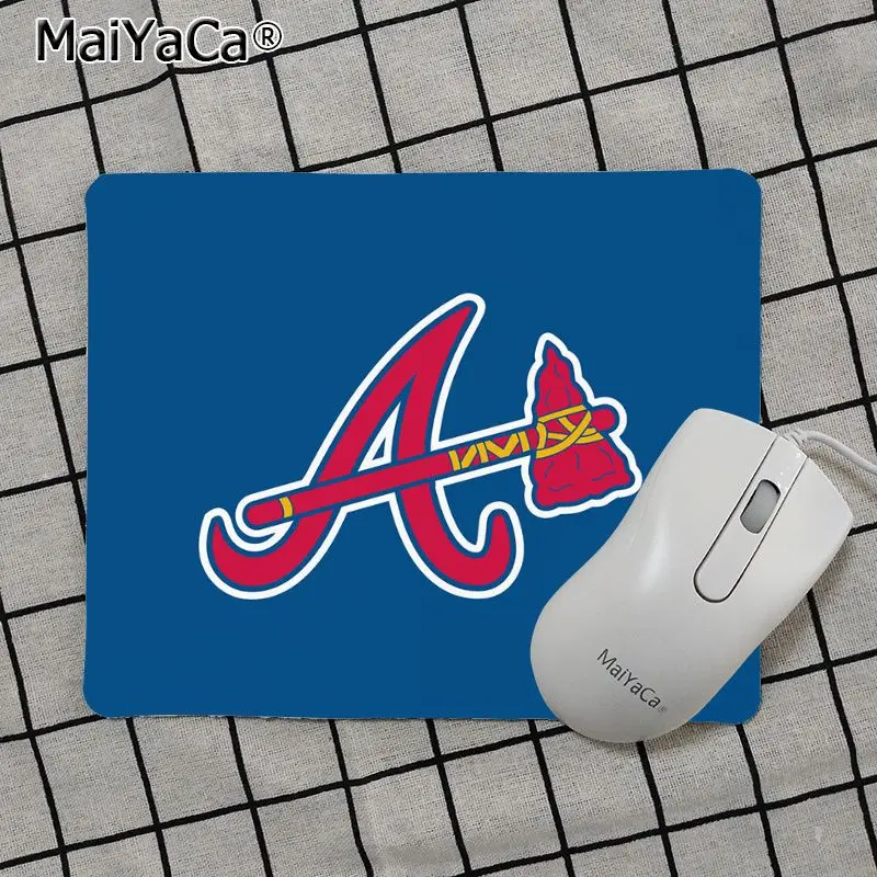 Maiya высокое качество подвеска Atlanta Braves прочный резиновый коврик для мыши коврик Лидер продаж подставка под руку мышь - Цвет: No Lock Edge25x29cm
