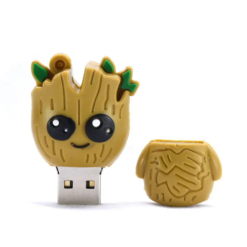 Usb флеш-накопитель Marvel super hero Tree man, 4 ГБ, 8 ГБ, 16 ГБ, 32 ГБ, 64 ГБ, флеш-накопитель, 128 ГБ памяти, usb-накопитель Groot