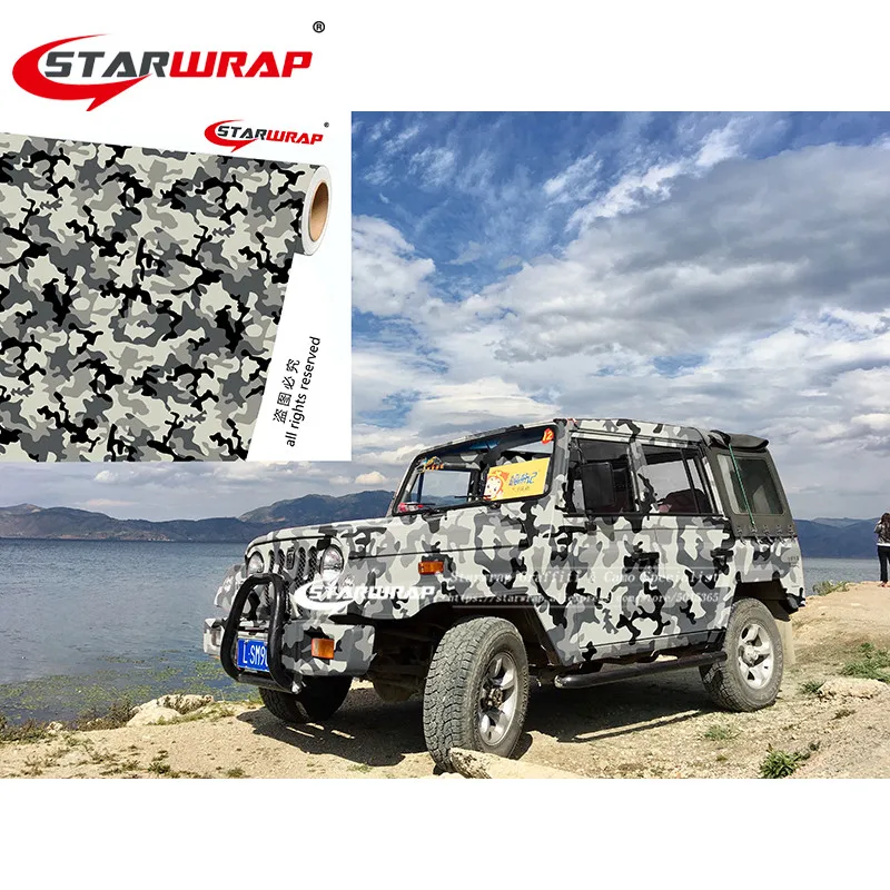 Starwrap автомобильный Стайлинг камуфляжная виниловая Автомобильная оберточная фольга рулон выпуска воздуха для мебели для шкафа