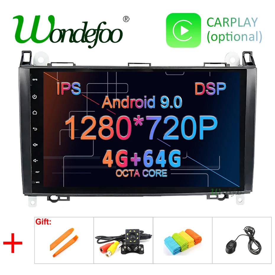 

Android 9.0 DSP 4G 64G Radio GPS For Mercedes Benz Sprinter B200 B-class W245 B170 W209 W169 Multimedia IPS Screen no DVD Player