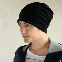 1 шт., шапки унисекс для взрослых, осенняя хлопковая Ночная шапка для женщин, Одноцветный колпак для сна, Мягкая Теплая Шапка-бини JCX9097