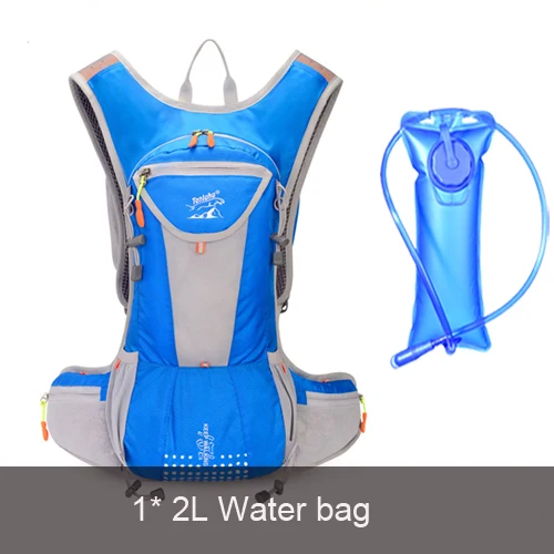 15L большой рюкзак для бега на открытом воздухе для марафона, светоотражающий рюкзак для пешего туризма и велоспорта, гидратационный жилет, опция 500 мл, Оранжевая Сумка для воды в бутылках - Цвет: backpack and 2L