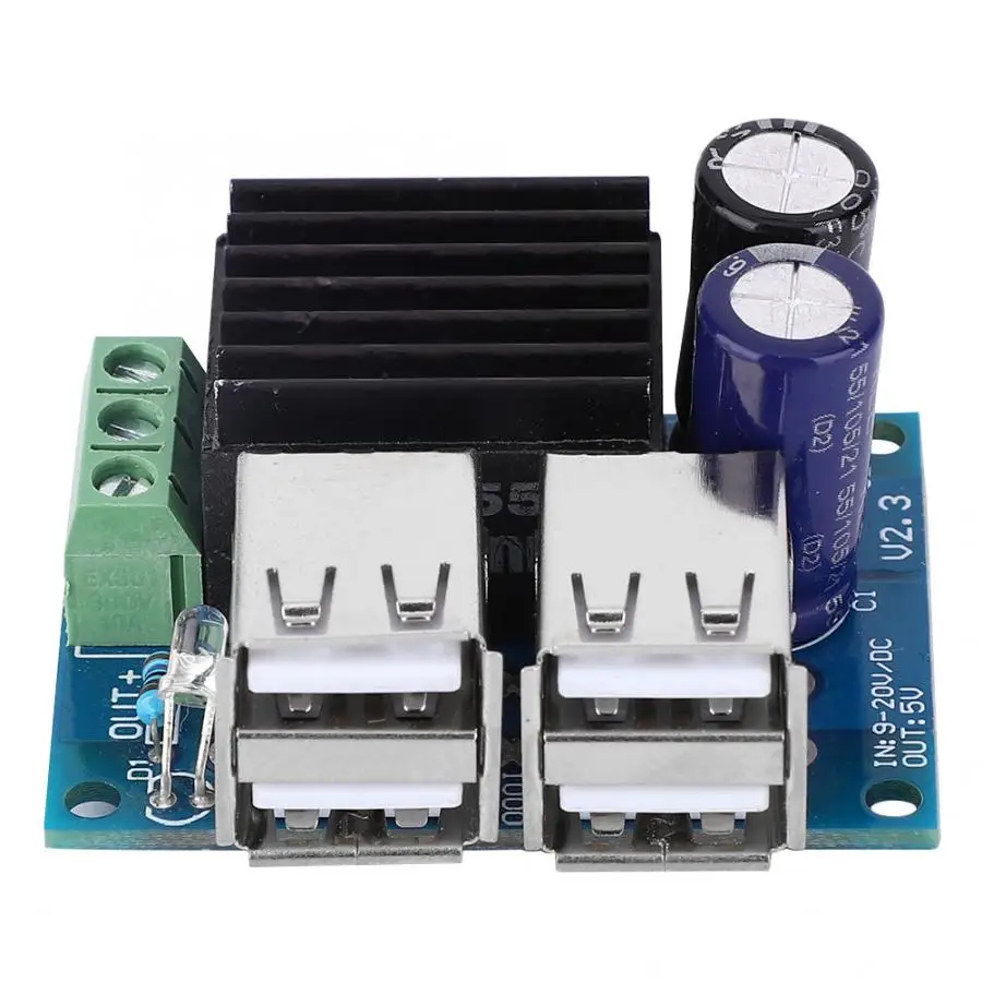 DC 12V 24V 40 5В Вход Напряжение понижающий модуль 5V 4-USB Выход зарядная Модульная плата для MP3 MP4 MP5 мобильного для телефонов и планшетов gps