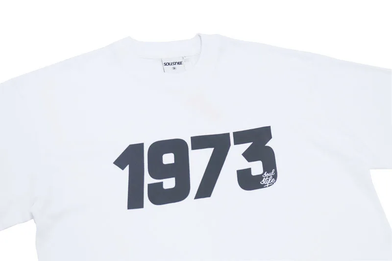 "1973» в стиле «хип-хоп» для уличных танцев рэп Свободная кофта с круглым вырезом и небольшим вырезом коротким рукавом Футболка с рукавами индивидуальные размеры s m l xl XXL черный, белый цвет Cutton