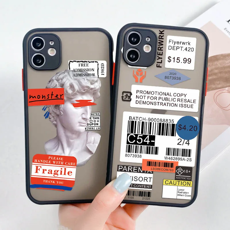 Case For iPhone 11 iPhone Cases XR Hard Fundas Apple 13 12 Pro Max Mini 7 8 6S 6 Plus X XS Max 12Pro Len Protection Phone Covers