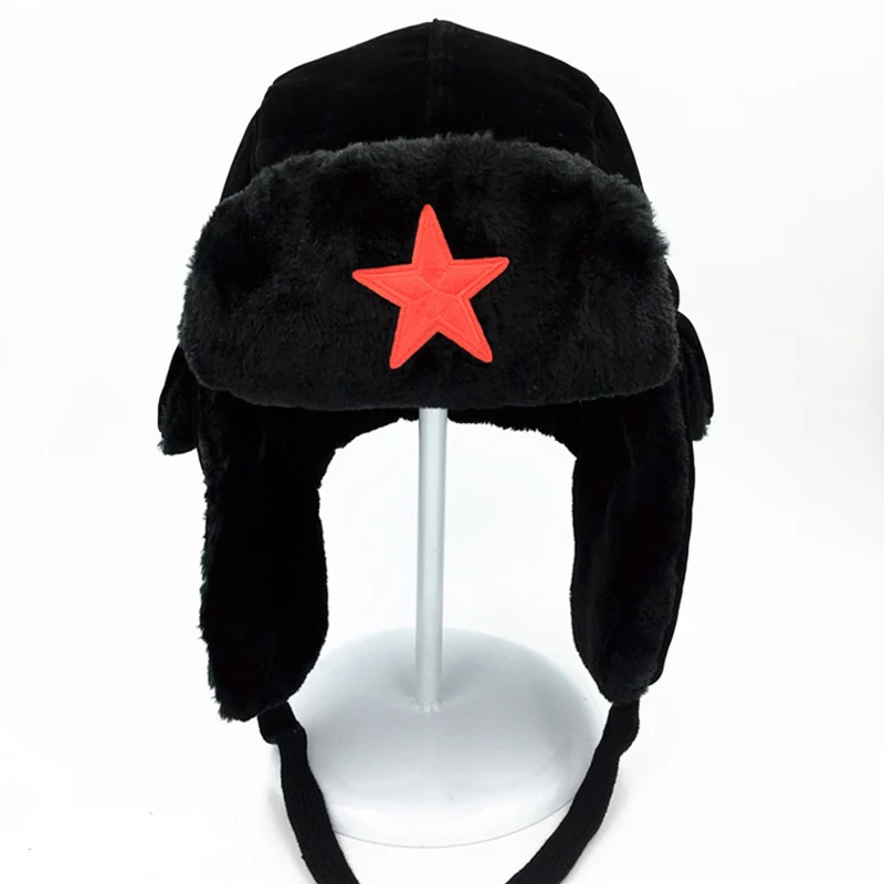 Зимняя шапка бомбер для детей пентаграмма Lei Feng зимняя Авиатор открытый