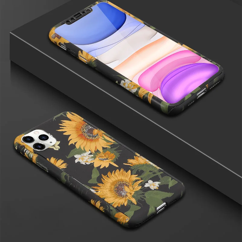 Style7-XiangRoKui 360 градусов Полный Корпус с жестким основанием Пластик покрашенный чехол Обложка защиты оболочки для iPhone 6, 6 S, 7, 8plus X 11 Pro XS MAX XR принципиально Капа - Цвет: Style7-XiangRoKui