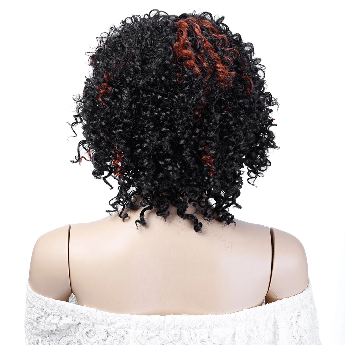 WTB Короткие Черные Кудрявые Парики для женщин, термостойкие синтетические парики для афро-американских ежедневных вечерние парики
