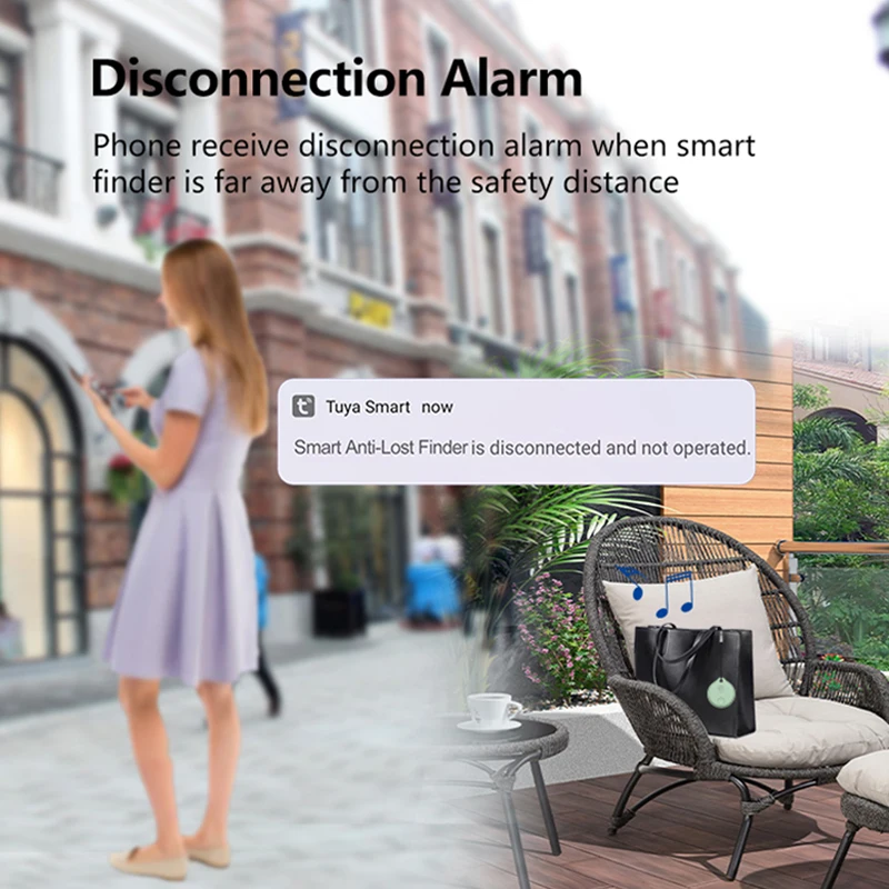 Tuya Smart Life Bluetooth Tracker Child Bag Wallet Key Finder Anti Lost Alarm