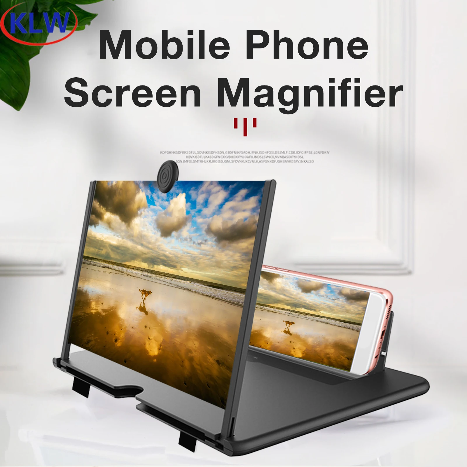 L16 16 inch Mobile Phone Screen Magnifier 3D Enlarger Magnifying  Amplifier Bracket Universal Foldable Desk Phone Holder Stand