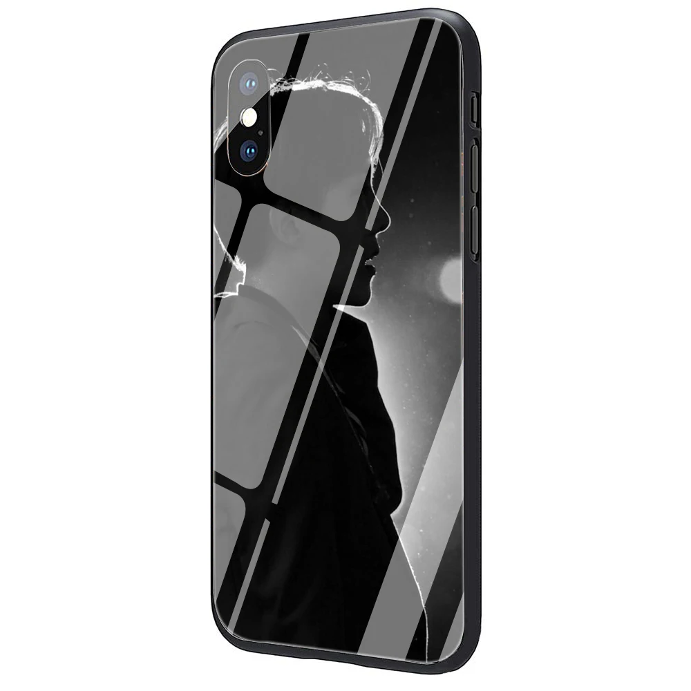 G2 Kim V Taehyung прозрачный чехол из закаленного стекла для телефона iPhone 5 5S 6 6S Plus 7 8 Plus X XS XR 11 Pro Max - Цвет: G2