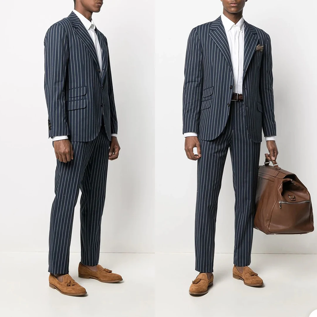 

Костюм Homm мужские костюмы новейшие индивидуальные костюмы из 2 предметов в полоску свадебные костюмы для жениха красивые деловые повседневные Выпускные