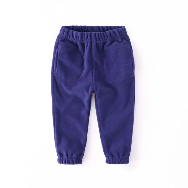 Purple Blue SVELTE/Детские повседневные однотонные флисовые штаны для мальчиков и девочек; брюки для весны и осени; детские спортивные брюки унисекс; От 2 до 7 лет - Цвет: Purple Blue