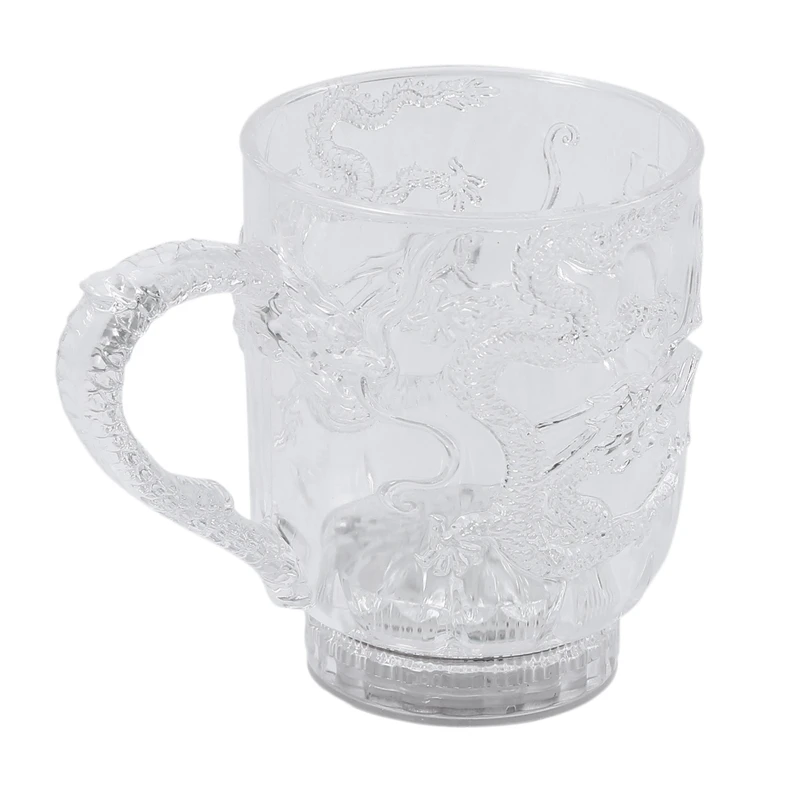 New Fashion Dragon LED Inductive Rainbow Color Beer Cup Party Flashing Light Whisky Mugs Transparent | Дом и сад
