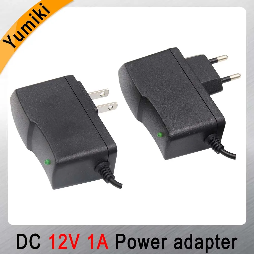 

4 шт./лот DC12V1A Новый AC 100V-240V преобразователь адаптер питания DC 12V 1A 1000mA источник питания ЕС США Plug DC 5,5 мм x 2,1 мм