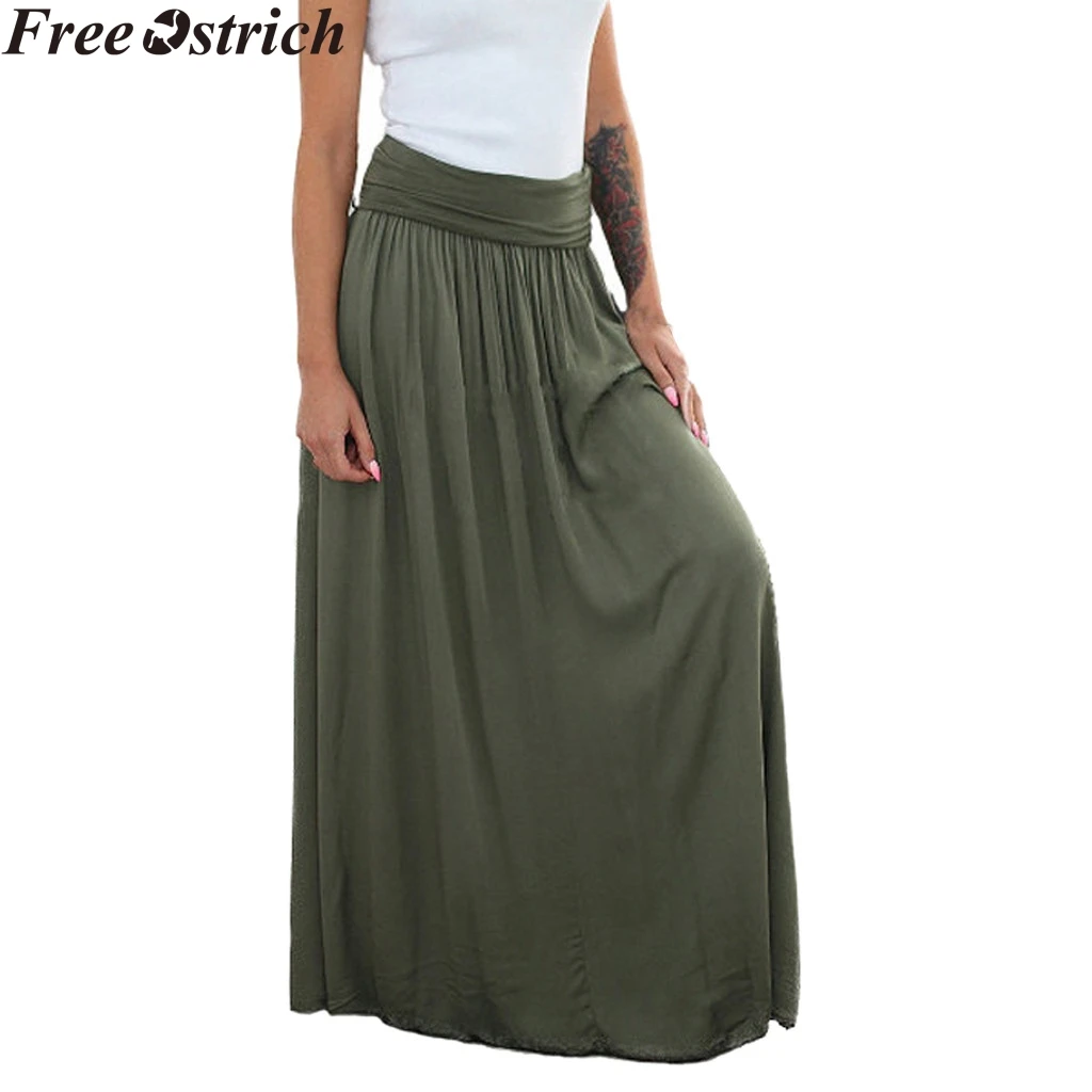 Loose Long Yoga Skirt Women's Solid Color Fashion High Waist Skirt