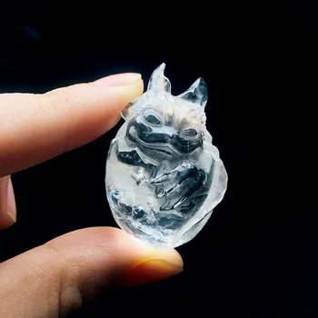 

Natural Clear Quartz Carved Dragon Egg Home Decoration Fengshui Healing Crystal Luck Ornament Figurine Art Gift