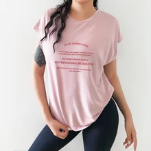 Женский спортивный жилет для йоги, фитнеса, быстросохнущие футболки, спортивная одежда для бега, дышащая свободная одежда с круглым вырезом, женские спортивные рубашки