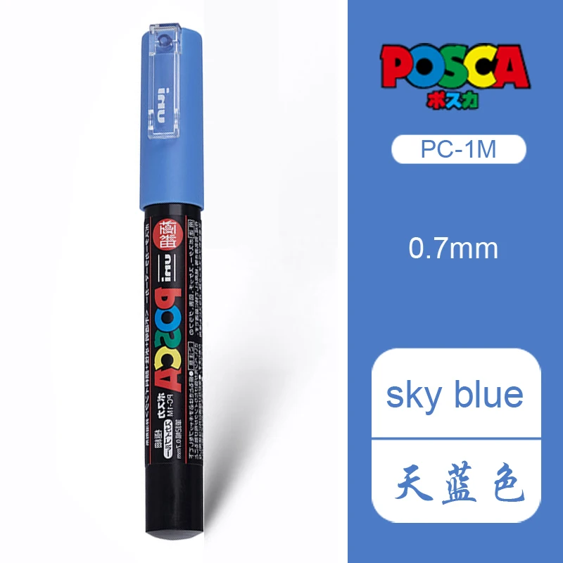 Заниженная 5 шт. Uni Posca PC-1M Краска Маркер-очень тонкая пуля Tip-0.7mm 21 Цвета доступны rotulador - Цвет: Заниженная