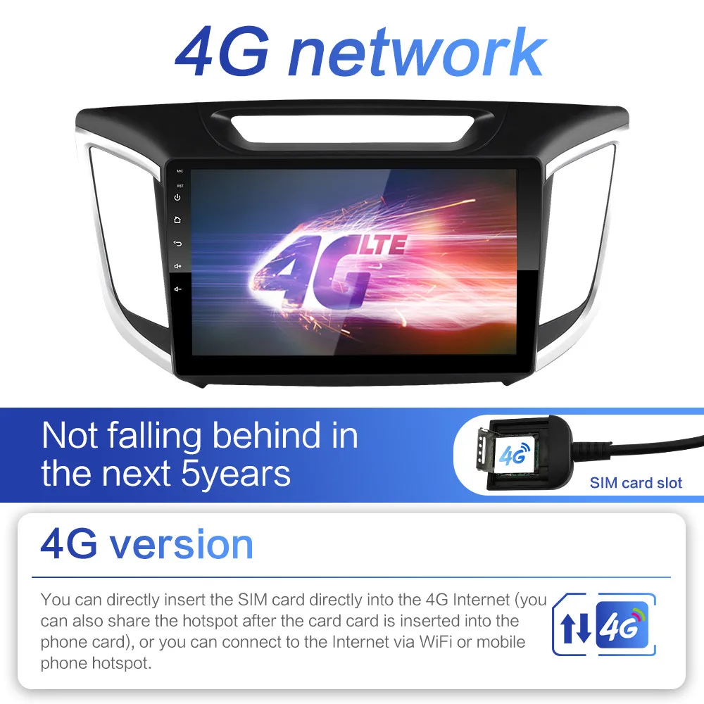 2G+ 32G DSP 2 din Android 8,1 4G чистая Автомобильная радио мультимедиа видео плеер для hyundai Creta ix25- WiFi BT рамка адаптера