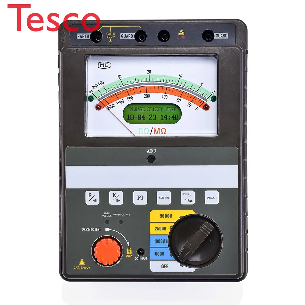 BC2010 Intelligent Double Display Digital Megohmmeter Ppointer Megohmmeter Insulation Meter